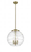 Innovations Lighting 221-3S-AB-G1213-16 - Athens Deco Swirl - 3 Light - 16 inch - Antique Brass - Stem hung - Pendant