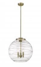 Innovations Lighting 221-3S-AB-G1213-18 - Athens Deco Swirl - 3 Light - 18 inch - Antique Brass - Stem hung - Pendant