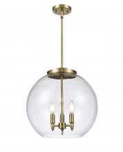 Innovations Lighting 221-3S-AB-G122-16-LED - Athens - 3 Light - 16 inch - Antique Brass - Stem hung - Pendant