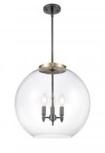Innovations Lighting 221-3S-BAB-G122-18-LED - Athens - 3 Light - 18 inch - Black Antique Brass - Stem hung - Pendant