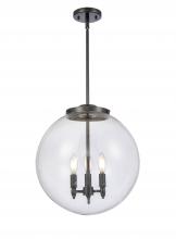Innovations Lighting 221-3S-BK-G202-16-LED - Beacon - 3 Light - 16 inch - Matte Black - Cord hung - Pendant