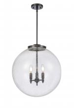 Innovations Lighting 221-3S-BK-G204-18-LED - Beacon - 3 Light - 18 inch - Matte Black - Stem hung - Pendant