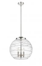 Innovations Lighting 221-3S-PN-G1213-16 - Athens Deco Swirl - 3 Light - 16 inch - Polished Nickel - Stem hung - Pendant