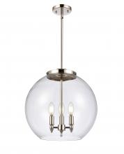 Innovations Lighting 221-3S-PN-G122-16-LED - Athens - 3 Light - 16 inch - Polished Nickel - Stem hung - Pendant
