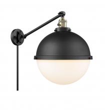 Innovations Lighting 237-BAB-HFS-121-BK - Hampden - 1 Light - 13 inch - Black Antique Brass -Adjustable Swing Arm