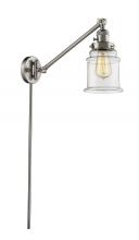 Innovations Lighting 237-SN-G182 - Canton - 1 Light - 8 inch - Brushed Satin Nickel -Adjustable Swing Arm