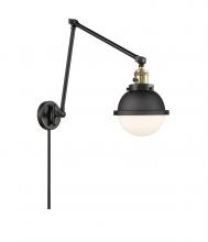 Innovations Lighting 238-BAB-HFS-61-BK - Hampden - 1 Light - 7 inch - Black Antique Brass -Adjustable Swing Arm