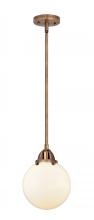 Innovations Lighting 288-1S-AC-G201-8 - Beacon - 1 Light - 8 inch - Antique Copper - Stem hung - Mini Pendant