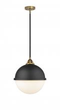 Innovations Lighting 288-1S-BAB-HFS-121-BK - Hampden - 1 Light - 13 inch - Black Antique Brass - Stem hung - Pendant