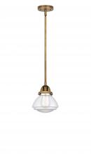 Innovations Lighting 288-1S-BB-G322 - Olean - 1 Light - 7 inch - Brushed Brass - Cord hung - Mini Pendant