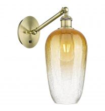 Innovations Lighting 317-1W-AB-G484-7AM - Brookhaven Flute - 1 Light - 7 inch - Antique Brass - Sconce