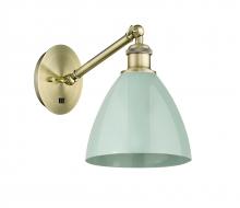 Innovations Lighting 317-1W-AB-MBD-75-SF - Plymouth - 1 Light - 8 inch - Antique Brass - Adjustable Sconce
