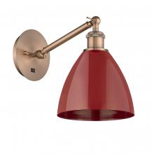 Innovations Lighting 317-1W-AC-MBD-75-RD - Plymouth - 1 Light - 8 inch - Antique Copper - Adjustable Sconce