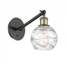 Innovations Lighting 317-1W-BAB-G1213-6 - Athens Deco Swirl - 1 Light - 6 inch - Black Antique Brass - Adjustable Sconce