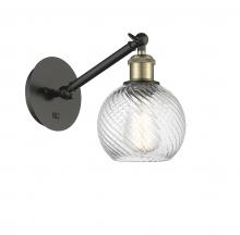 Innovations Lighting 317-1W-BAB-G1214-6 - Small Twisted Swirl 1 Light Sconce part of the Ballston Collection