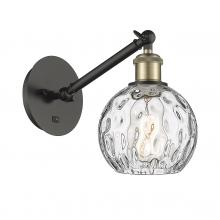 Innovations Lighting 317-1W-BAB-G1215-6 - Athens Water Glass - 1 Light - 6 inch - Black Antique Brass - Adjustable Sconce