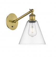 Innovations Lighting 317-1W-BB-GBC-82 - Berkshire - 1 Light - 8 inch - Brushed Brass - Adjustable Sconce