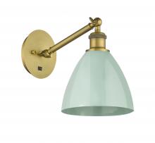 Innovations Lighting 317-1W-BB-MBD-75-SF - Plymouth - 1 Light - 8 inch - Brushed Brass - Adjustable Sconce