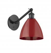 Innovations Lighting 317-1W-BK-MBD-75-RD - Plymouth - 1 Light - 8 inch - Matte Black - Adjustable Sconce