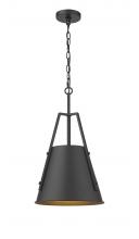 Innovations Lighting 382-1S-BK-M382-12-BK - Luxor - 1 Light - 12 inch - Matte Black - Chain Hung - Mini Pendant