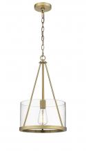 Innovations Lighting 383-1S-BB-G383A-12CL - Marissa - 1 Light - 12 inch - Brushed Brass - Chain Hung - Mini Pendant