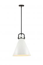 Innovations Lighting 410-1SL-BK-M411-14W - Newton Cone - 1 Light - 14 inch - Matte Black - Pendant