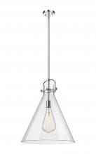Innovations Lighting 410-1SL-PN-G411-18CL - Newton Cone - 1 Light - 18 inch - Polished Nickel - Pendant