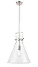 Innovations Lighting 411-1S-SN-14CL - Newton Cone - 1 Light - 14 inch - Brushed Satin Nickel - Stem hung - Pendant
