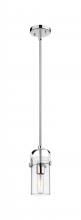 Innovations Lighting 423-1S-PC-G423-7CL - Pilaster II Cylinder - 1 Light - 7 inch Long Glass - Polished Chrome - Pendant