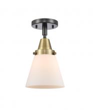 Innovations Lighting 447-1C-BAB-G61 - Cone - 1 Light - 6 inch - Black Antique Brass - Semi-Flush Mount