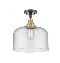 Innovations Lighting 447-1C-BAB-G74-L-LED - Bell - 1 Light - 12 inch - Black Antique Brass - Flush Mount