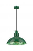 Innovations Lighting 455-1P-16GR - Langston - 1 Light - 16 inch - Green - Cord hung - Pendant
