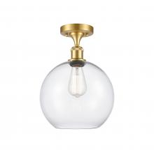 Innovations Lighting 516-1C-SG-G122-10 - Athens - 1 Light - 10 inch - Satin Gold - Semi-Flush Mount