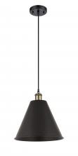 Innovations Lighting 516-1P-BAB-MBC-12-BK - Berkshire - 1 Light - 12 inch - Black Antique Brass - Cord hung - Mini Pendant