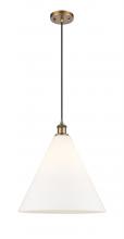 Innovations Lighting 516-1P-BB-GBC-161 - Berkshire - 1 Light - 16 inch - Brushed Brass - Cord hung - Pendant