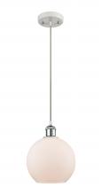 Innovations Lighting 516-1P-WPC-G121 - Athens - 1 Light - 8 inch - White Polished Chrome - Cord hung - Mini Pendant