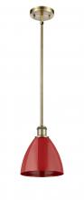 Innovations Lighting 516-1S-AB-MBD-75-RD - Plymouth - 1 Light - 8 inch - Antique Brass - Pendant