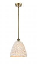 Innovations Lighting 516-1S-AB-NBD-9-NAT - Bristol Natural - 1 Light - 6 inch - Antique Brass - Mini Pendant