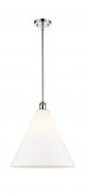 Innovations Lighting 516-1S-PN-GBC-161 - Berkshire - 1 Light - 16 inch - Polished Nickel - Pendant
