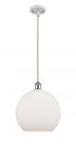 Innovations Lighting 516-1S-WPC-G121-12 - Athens - 1 Light - 12 inch - White Polished Chrome - Mini Pendant