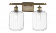 Innovations Lighting 516-2W-AB-G460-7CL - Preston Cylinder - 2 Light - 17 inch - Antique Brass - Bath Vanity Light
