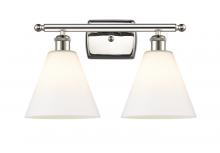 Innovations Lighting 516-2W-PN-GBC-81 - Berkshire - 2 Light - 18 inch - Polished Nickel - Bath Vanity Light