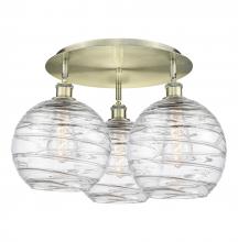 Innovations Lighting 516-3C-AB-G1213-10 - Athens Deco Swirl - 3 Light - 22 inch - Antique Brass - Flush Mount