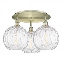 Innovations Lighting 516-3C-AB-G1215-10 - Athens Water Glass - 3 Light - 22 inch - Antique Brass - Semi-Flush Mount