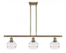 Innovations Lighting 516-3I-AB-G556-6CL - Rochester - 3 Light - 36 inch - Antique Brass - Stem hung - Island Light