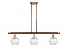 Innovations Lighting 516-3I-AC-G1213-6 - Athens Deco Swirl - 3 Light - 36 inch - Antique Copper - Stem hung - Island Light