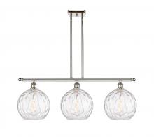 Innovations Lighting 516-3I-PN-G1215-10 - Athens Water Glass - 3 Light - 37 inch - Polished Nickel - Stem hung - Island Light