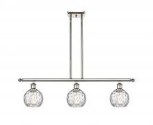 Innovations Lighting 516-3I-PN-G1215-6 - Athens Water Glass - 3 Light - 36 inch - Polished Nickel - Stem hung - Island Light