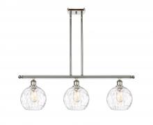 Innovations Lighting 516-3I-PN-G1215-8 - Athens Water Glass - 3 Light - 36 inch - Polished Nickel - Stem hung - Island Light
