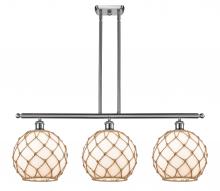 Innovations Lighting 516-3I-SN-G121-10RB - Farmhouse Rope - 3 Light - 37 inch - Brushed Satin Nickel - Stem hung - Island Light